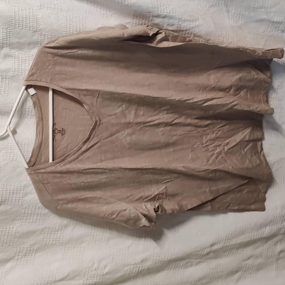 Sonoma Lifestyle Everyday Tee tan short sleeve 3x